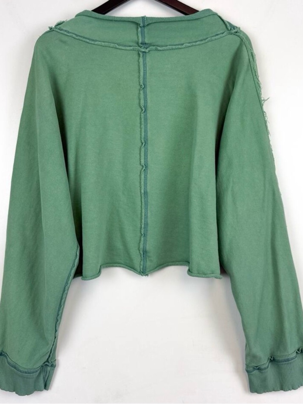 Free People Movement Cool Factor Crop Sweater Green - L - Picture 3 of 3